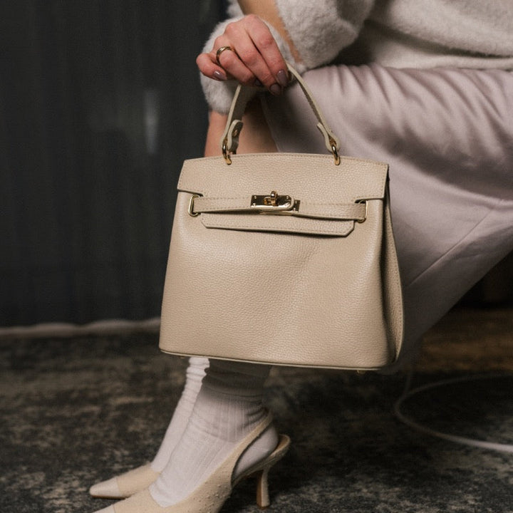 Läderväska Rivoli D 37 Latte