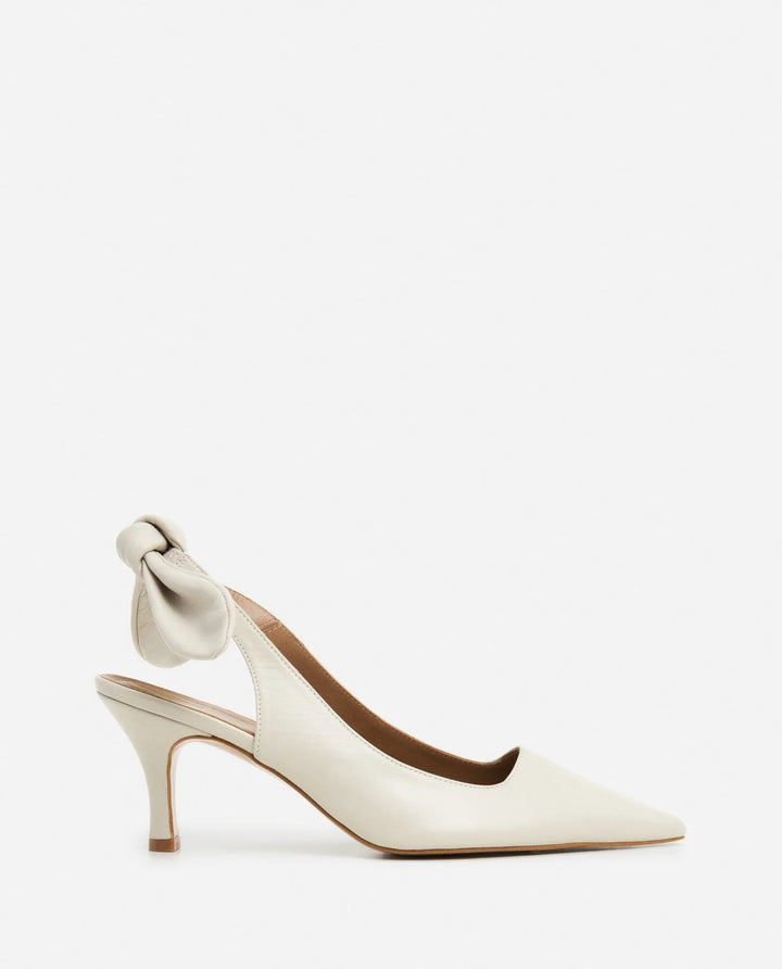 Slingbacks Krämfärgad